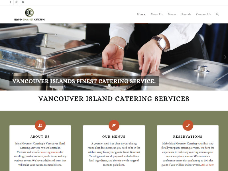 Island Gourmet Catering Website