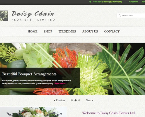 Ecommerce Website for Daisy Chain Florists Ltd