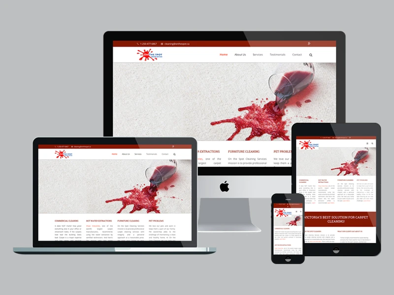 On The Spot Cleaning Services Website - Eric Nsiah Designs