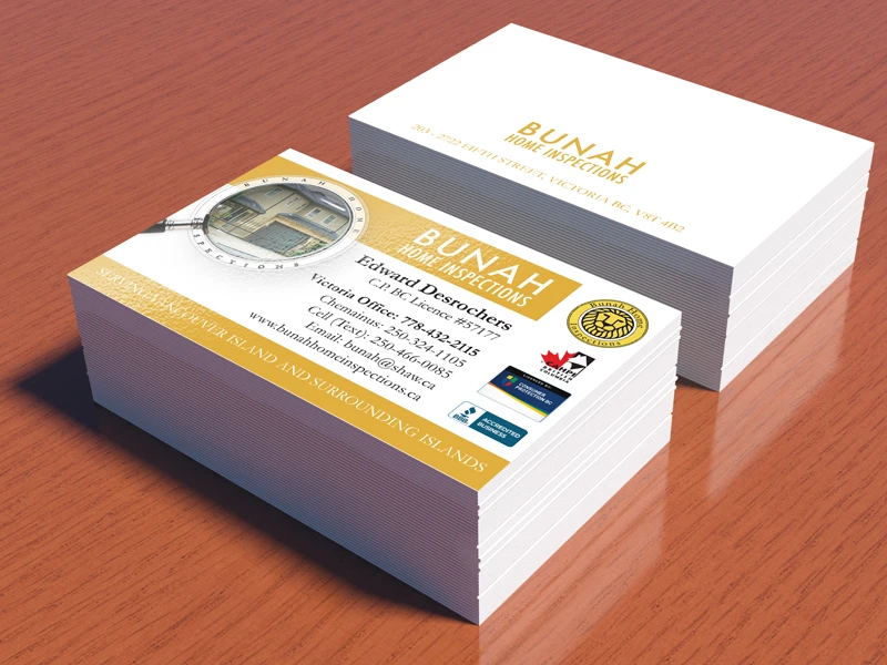 Bunah Home Inspections Business Cards by Eric Nsiah Designs
