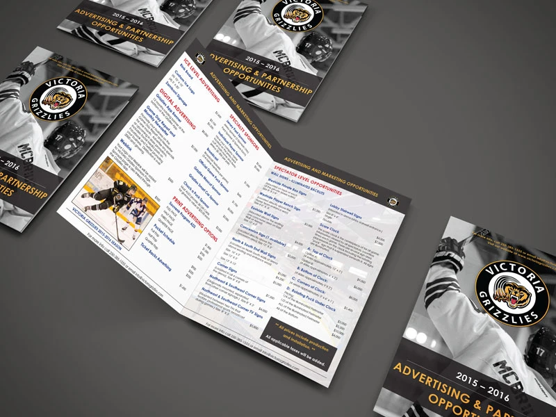 Victoria Grizzlies Hockey Promotional Brochure – Eric Nsiah Designs